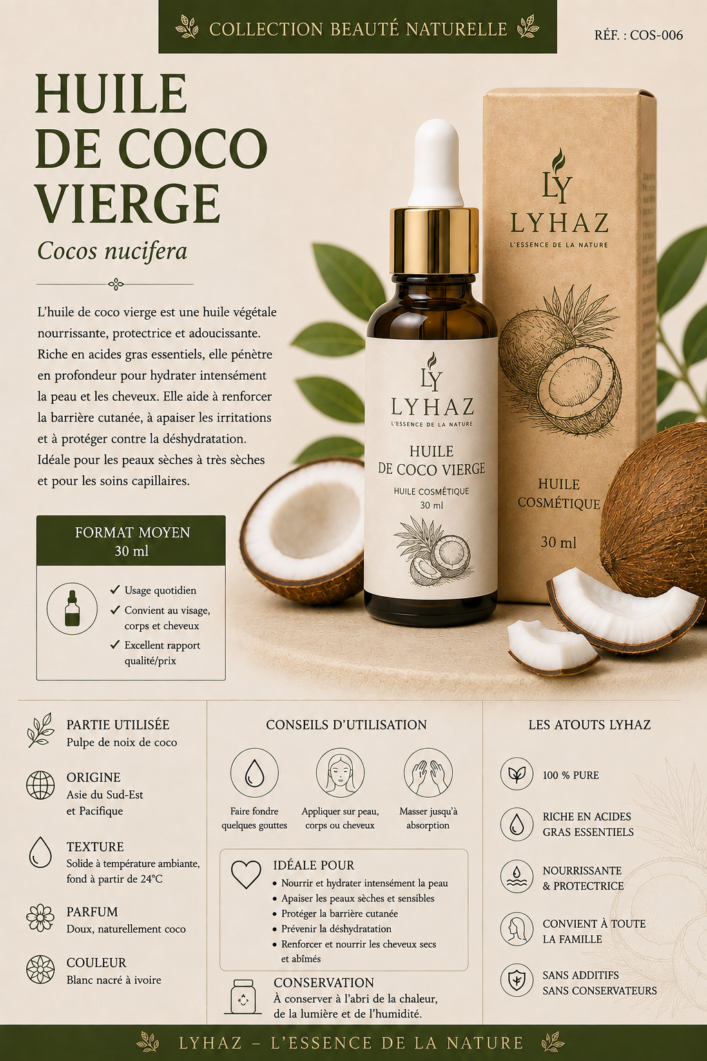 Huile de Coco Vierge
